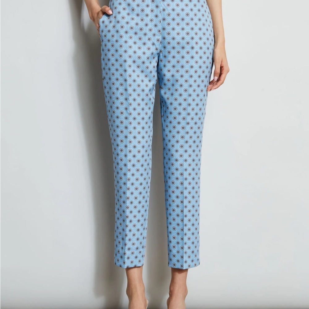 Elie Tahari Camryn Floral Straight-Leg Pants